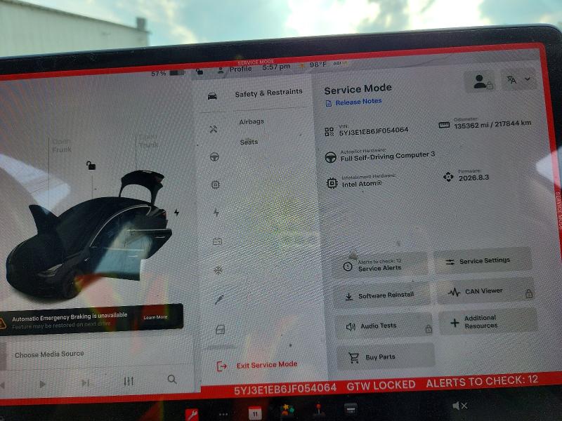 2018 Tesla Model 3 VIN 5YJ3E1EB6JF054064 COPART salvage auction — SIDE, Pa - Certificate Of Salvage, sold $4,850 on 2026-07-13 (photo 9)