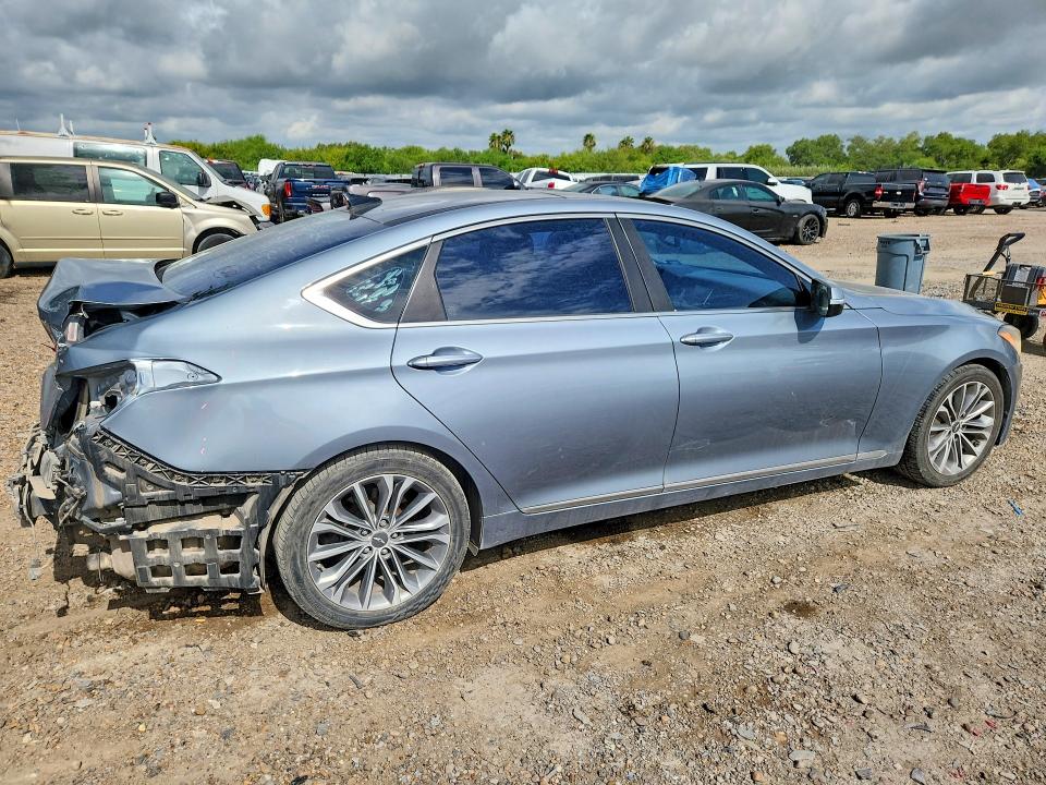 2017 Genesis G80 VIN KMHGN4JE7HU206420 COPART salvage auction — REAR END, Tx - Salvage Vehicle Title, sold $2,000 on 2026-07-15 (photo 3)