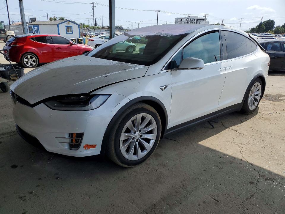 2020 Tesla Model x VIN 5YJXCAE28LF236553 COPART salvage auction — REAR END, Ca - Salvage Certificate, sold $8,200 on 2026-07-16 (photo 1)