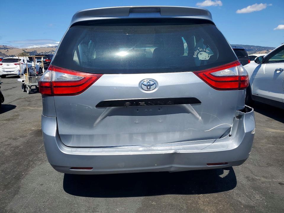2016 Toyota Sienna VIN 5TDZK3DC3GS698201 COPART salvage auction — FRONT END, Salvage Title, sold $1,650 on 2026-07-14 (photo 6)