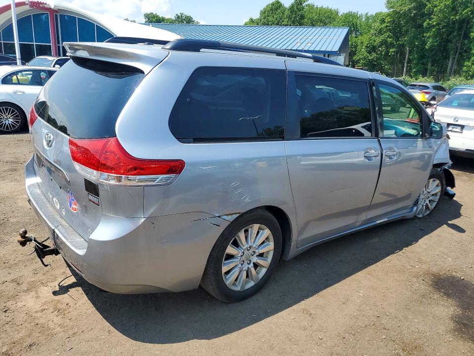 2014 Toyota Sienna VIN 5TDDK3DC0ES078543 COPART salvage auction — ALL OVER, CT - CERT OF TITLE-SALVAGE, sold $1,700 on 2026-07-16 (photo 3)