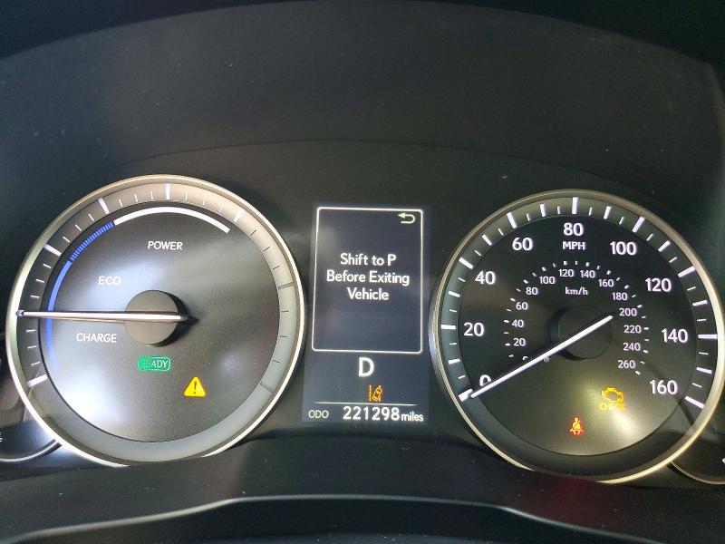 2016 Lexus ES VIN JTHBW1GG6G2115912 COPART salvage auction — REAR END, Nv - Salvage Title, sold $2,200 on 2026-07-21 (photo 9)