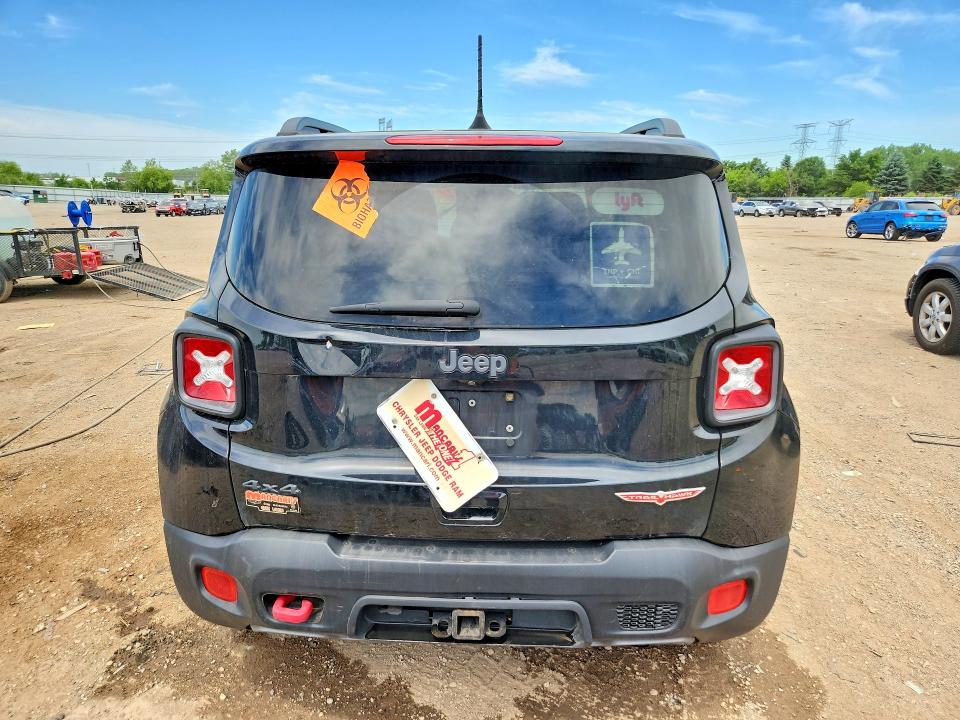 2018 Jeep Renegade VIN ZACCJBCB9JPH98383 COPART salvage auction — FRONT END, IL - SALVAGE CERTIFICATE, sold $525 on 2026-07-30 (photo 6)
