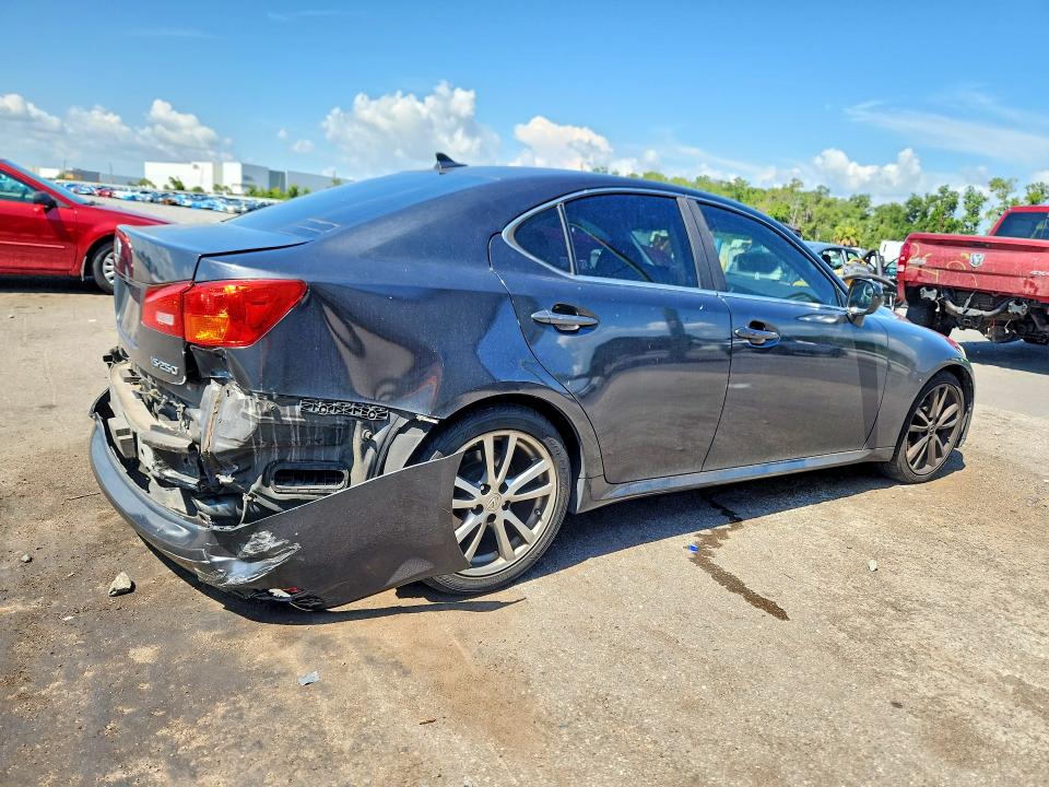 2008 Lexus Is 250 VIN JTHBK262482072681 COPART salvage auction — REAR END, FL - CERT OF TITLE SLVG REBUILDABLE, sold $275 on 2026-07-15 (photo 3)