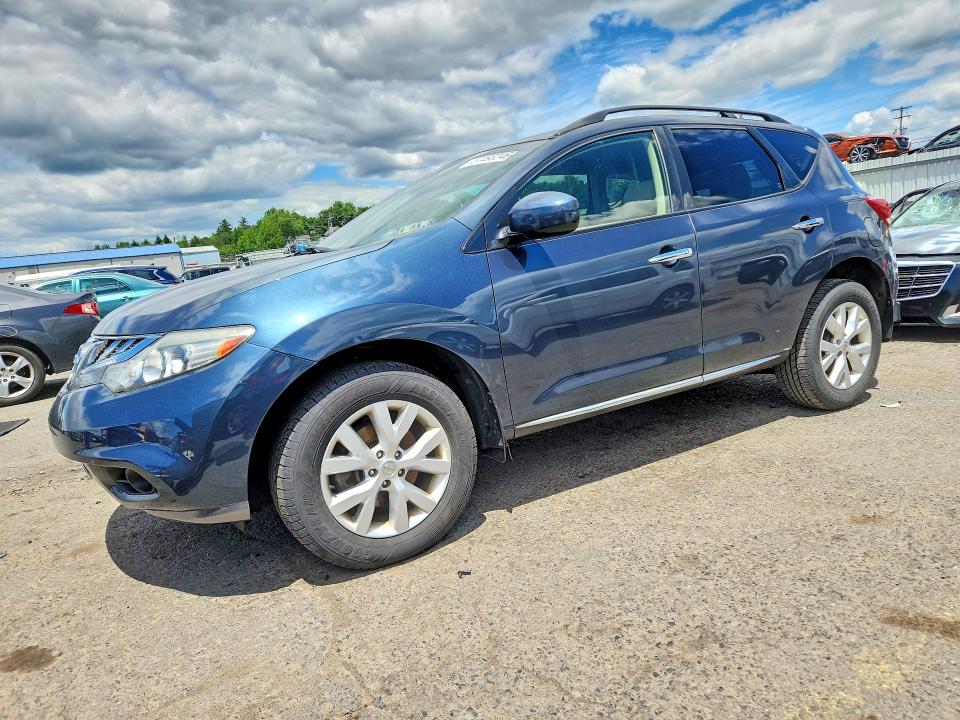 2013 Nissan Murano VIN JN8AZ1MW4DW322081 COPART salvage auction — MECHANICAL, Pa - Cert Of Title, sold $450 on 2026-07-31 (photo 1)