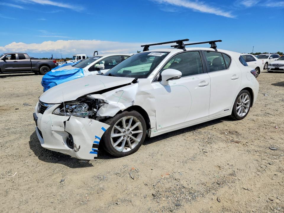 2012 Lexus Ct VIN JTHKD5BH3C2083587 COPART salvage auction — FRONT END, Ca - Salvage Certificate, sold $3,350 on 2026-07-07 (photo 1)