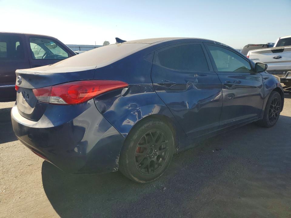 2011 Hyundai Elantra VIN 5NPDH4AE2BH042994 COPART salvage auction — VANDALISM, Ca - Salvage Certificate, sold $650 on 2026-07-27 (photo 3)