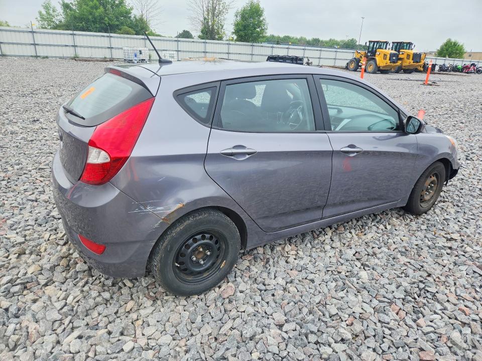 2016 Hyundai Accent VIN KMHCT5AE0GU247089 COPART salvage auction — WATER/FLOOD, Wi - Junked Vehicle Bill Of Sale, sold $225 on 2026-07-13 (photo 3)