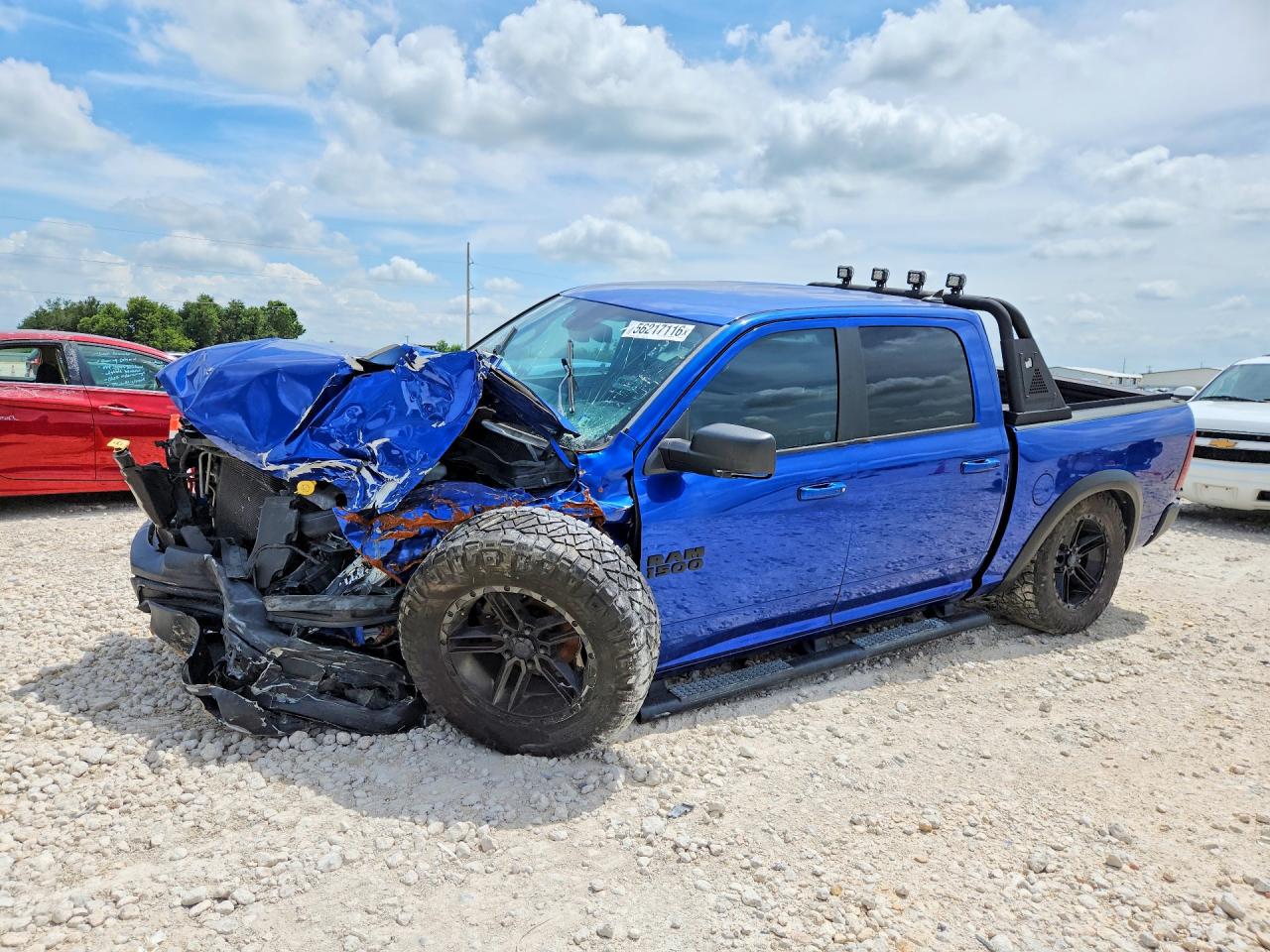 2017 Ram 1500 VIN 1C6RR7YT9HS814515 COPART salvage auction — Front End, TX - SALVAGE VEHICLE TITLE, sold $3,550 on 2026-07-09 (photo 1)