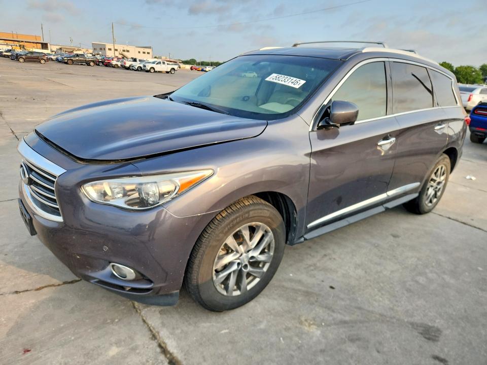2013 Infiniti Jx35 VIN 5N1AL0MM0DC335476 COPART salvage auction — NORMAL WEAR, Tx - Cert Of Title-Rebuilt Salvage (P), sold $175 on 2026-07-09 (photo 1)
