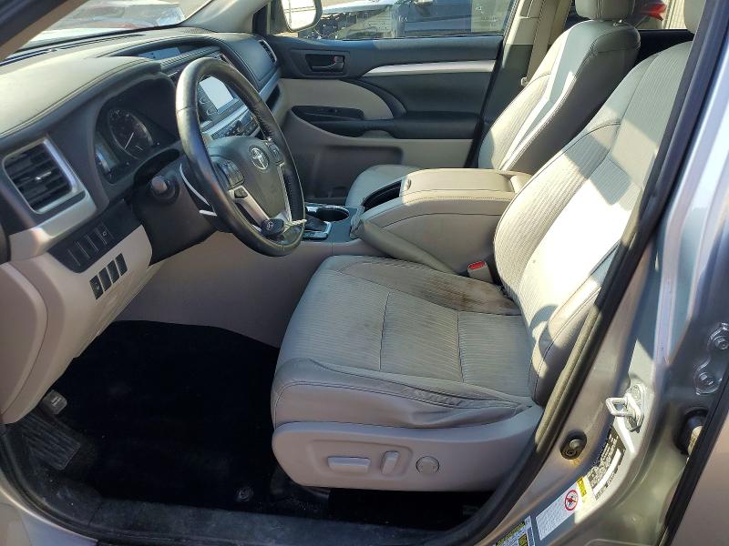 2015 Toyota Highlander VIN 5TDBKRFH3FS164983 COPART salvage auction — FRONT END, Pa - Certificate Of Salvage, sold $6,000 on 2026-07-07 (photo 7)