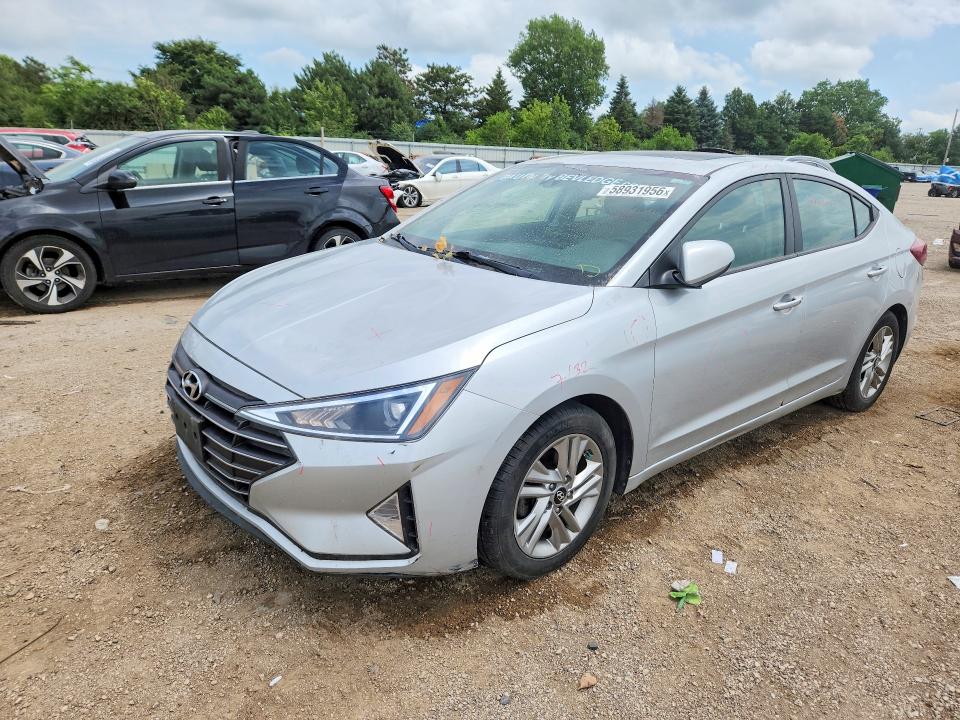 2019 Hyundai Elantra VIN KMHD84LF6KU771345 COPART salvage auction — FRONT END, Il - Salvage Certificate, sold $325 on 2026-07-28 (photo 1)