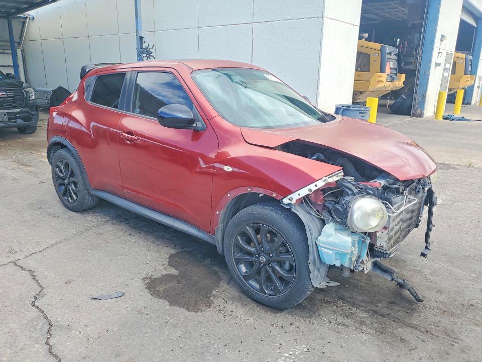2013 Nissan Juke VIN JN8AF5MV8DT205645 COPART salvage auction — FRONT END, Tx - Salvage Vehicle Title, sold $750 on 2026-07-06 (photo 4)
