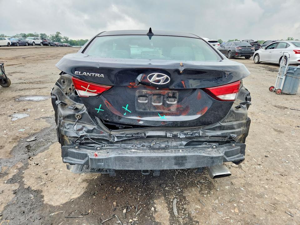 2014 Hyundai Elantra VIN KMHDH4AH4EU070344 COPART salvage auction — REAR END, Va - Cert Of Title - Salvage, sold $1,300 on 2026-07-22 (photo 6)