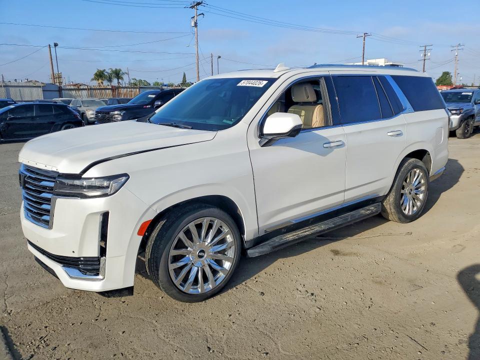 2021 Cadillac Escalade VIN 1GYS4BKLXMR273331 COPART salvage auction — FRONT END, Oh - Dis/Dlr/Exp Only Salvage Title, sold $18,900 on 2026-07-29 (photo 1)