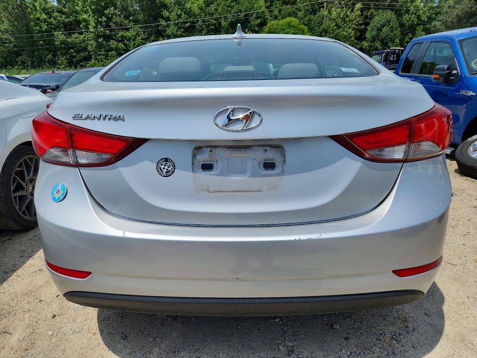 2014 Hyundai Elantra VIN KMHDH4AE9EU218588 COPART salvage auction — VANDALISM, VA - CERT OF TITLE - SALVAGE, sold $925 on 2026-07-28 (photo 6)