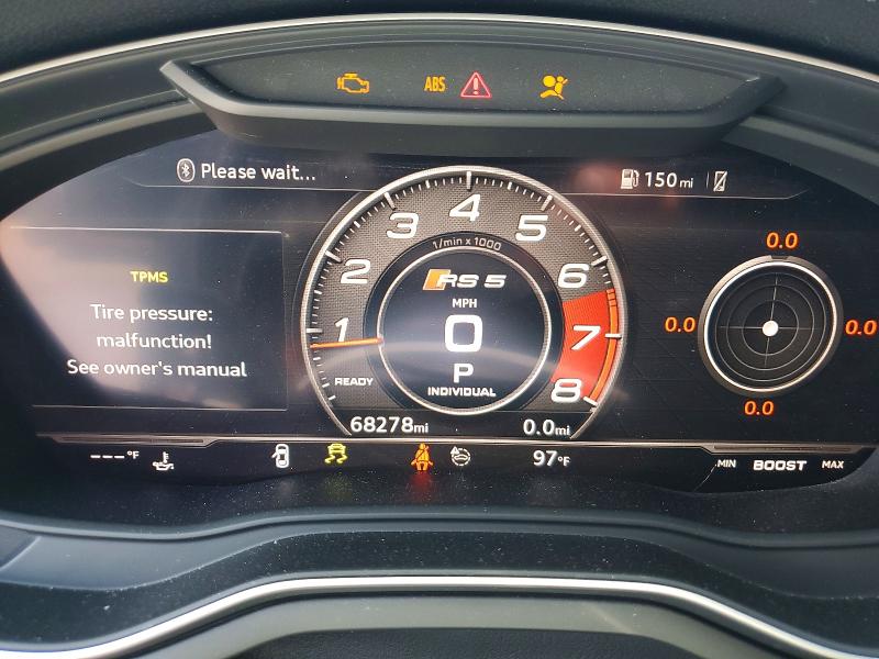 2018 Audi Rs5 VIN WUAPWAF51JA904976 COPART salvage auction — FRONT END, FL - CERT OF TITLE SLVG REBUILDABLE, sold $15,100 on 2026-08-28 (photo 9)