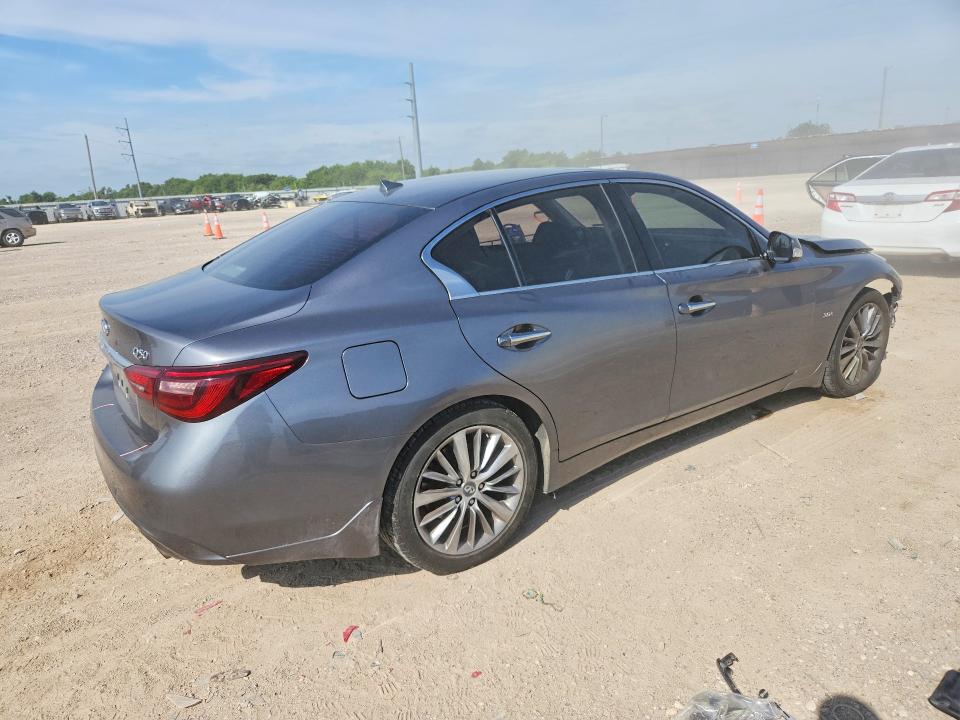 2018 Infiniti Q50 VIN JN1EV7AR0JM437572 COPART salvage auction — FRONT END, Tx - Salvage Vehicle Title, sold $3,700 on 2026-07-15 (photo 3)