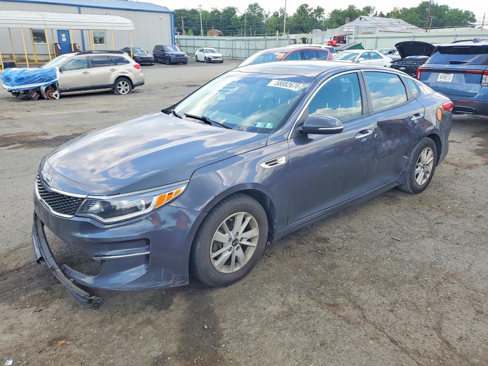 2018 Kia Optima VIN KNAGT4L36J5211711 COPART salvage auction — FRONT END, Pa - Certificate Of Salvage, sold $800 on 2026-07-07 (photo 1)