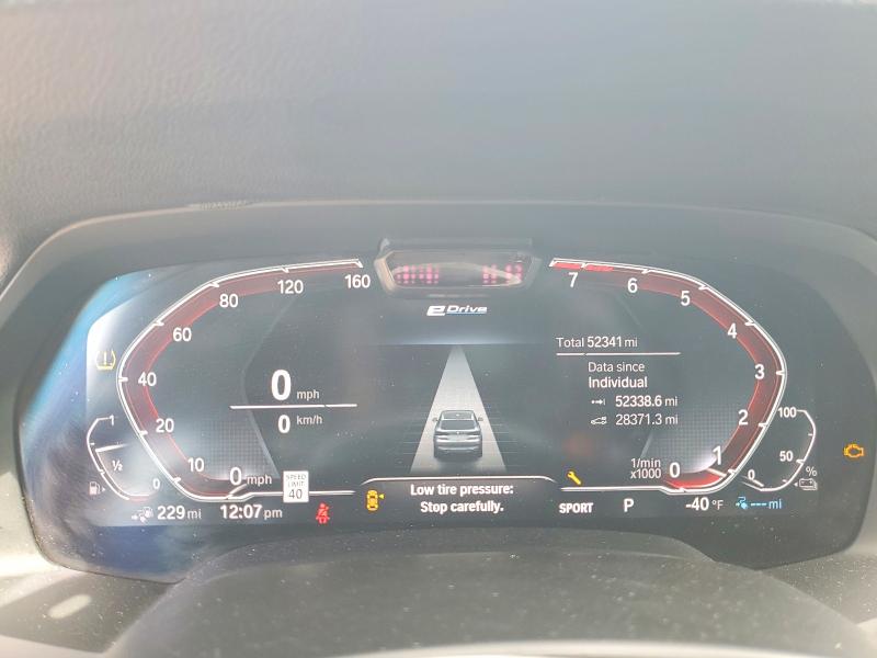 2022 BMW X5 VIN 5UXTA6C09N9K25785 COPART salvage auction — FRONT END, Tx - Salvage Vehicle Title, sold $27,250 on 2026-07-17 (photo 9)