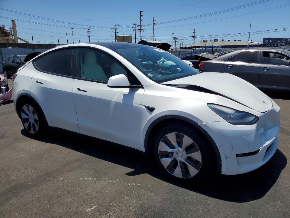 2021 Tesla Model y VIN 5YJYGDEE3MF090052 COPART salvage auction — FRONT END, Ca - Salvage Certificate, sold $8,600 on 2026-07-06 (photo 4)