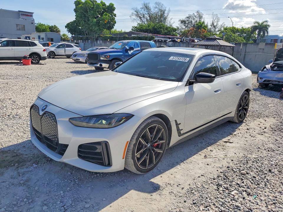 2025 BMW I4 VIN WBY23HD09SFU18662 COPART salvage auction — REAR END, Fl - Cert Of Title Slvg Rebuildable, sold $23,700 on 2026-08-28 (photo 1)