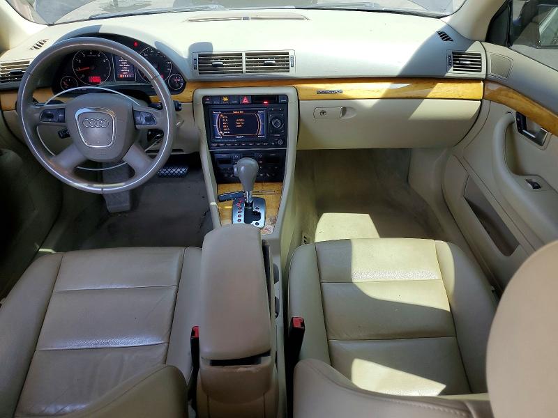 2008 Audi A4 VIN WAUDH78E38A140811 COPART salvage auction — FRONT END, CA - SALVAGE CERTIFICATE, sold $400 on 2026-07-08 (photo 8)
