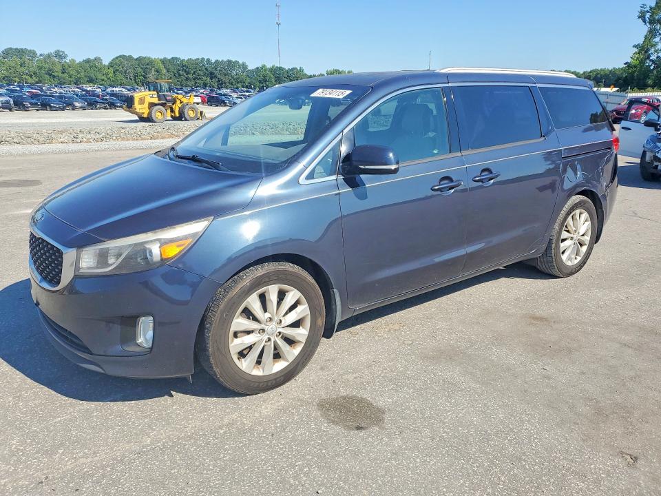 2015 Kia SEDONA VIN KNDMC5C10F6058643 COPART salvage auction — REAR END, Nc - Salvage Certificate Of Title, sold $275 on 2026-07-28 (photo 1)