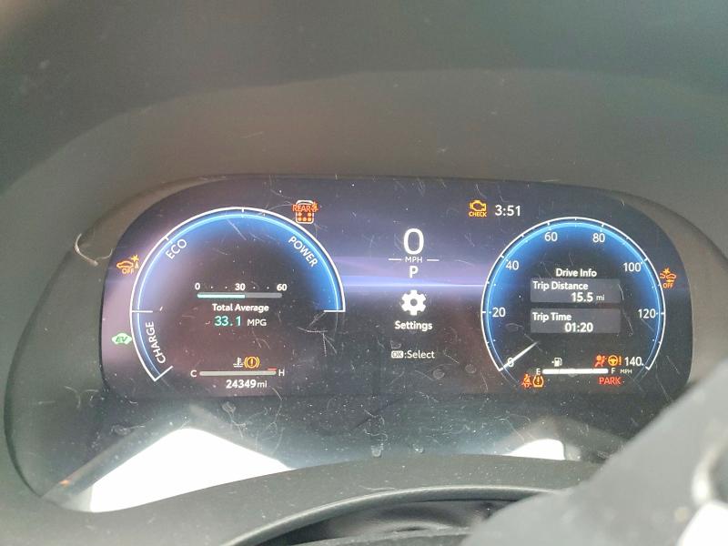 2025 Toyota Highlander VIN 5TDEBRCH6SS664406 COPART salvage auction — FRONT END, Tn - Salvage Certificate, sold $24,300 on 2026-07-29 (photo 9)