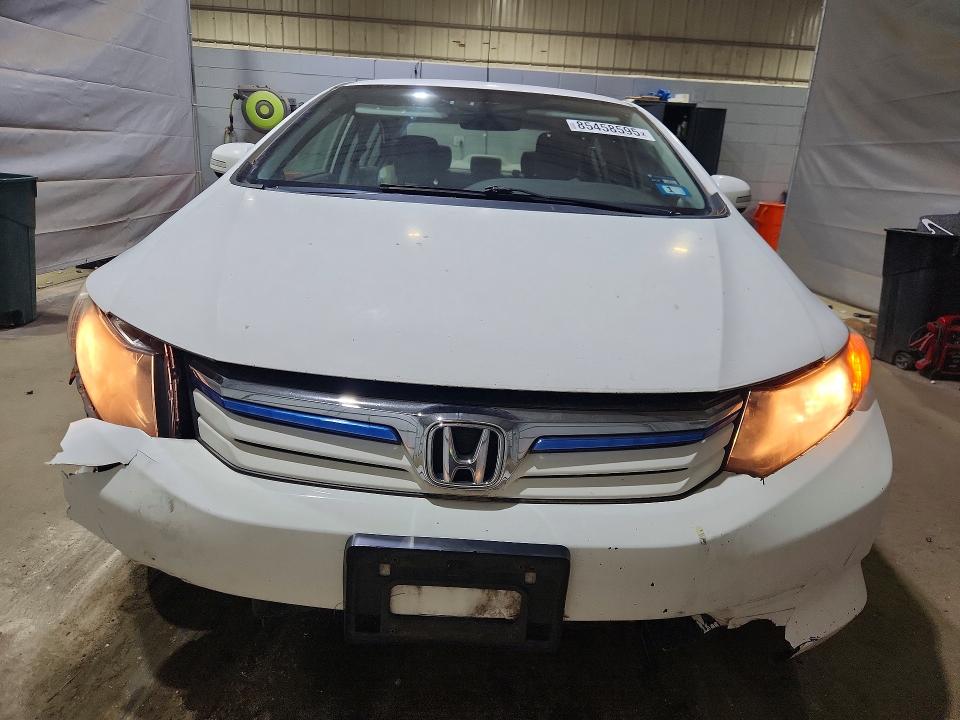 2012 Honda Civic hybrid VIN JHMFB4F23CS011165 COPART salvage auction — FRONT END, Nh - Certificate Of Title, sold $100 on 2026-07-09 (photo 5)