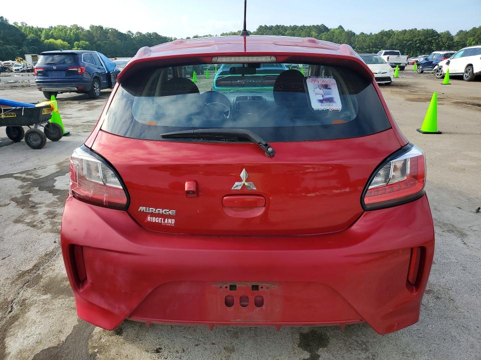 2022 Mitsubishi Mirage VIN ML32AUHJ1NH001132 COPART salvage auction — FRONT END, MS - CERT OF TITLE - HAIL SALVAGE (P), sold $325 on 2026-07-24 (photo 6)