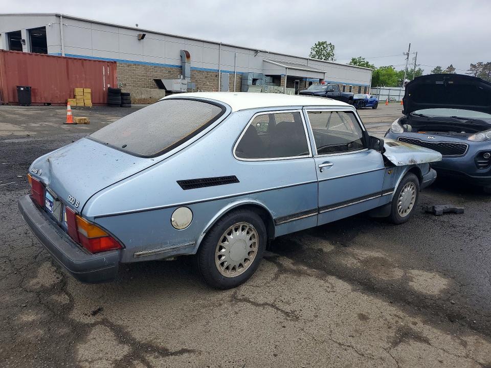 1988 Saab 900 VIN YS3AK35D4J3021213 COPART salvage auction — Burn Engine, CT - BILL OF SALE-SALVAGE, sold $450 on 2026-07-02 (photo 3)