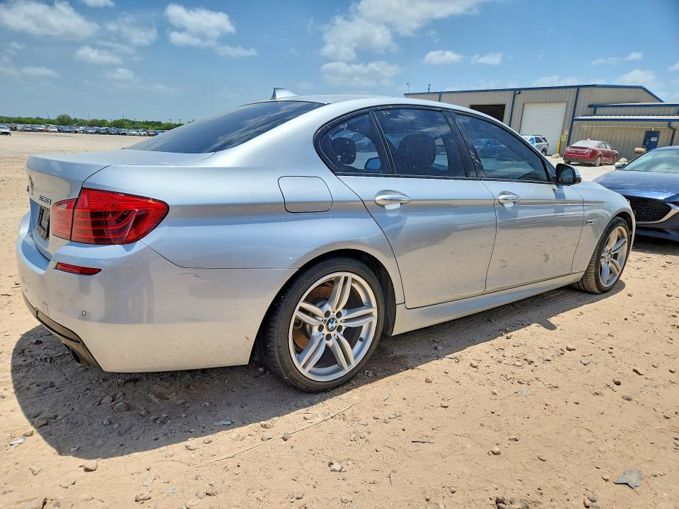 2016 BMW 5er VIN WBA5B1C53GG551681 COPART salvage auction — WATER/FLOOD, Tx - Salvage Title-Flood Damage, sold $2,650 on 2026-08-20 (photo 3)