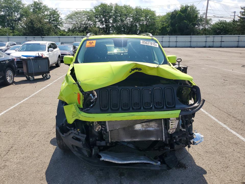 2017 Jeep Renegade VIN ZACCJABB9HPG06322 COPART salvage auction — FRONT END, Oh - Cert Of Title-Salvage, sold $825 on 2026-08-19 (photo 5)