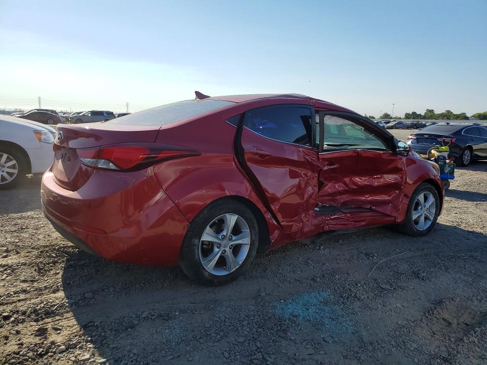 2016 Hyundai Elantra VIN KMHDH4AE1GU491317 COPART salvage auction — SIDE, CA - SALVAGE CERTIFICATE, sold $1,050 on 2026-07-14 (photo 3)
