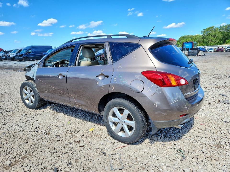2010 Nissan Murano VIN JN8AZ1MU8AW005334 COPART salvage auction — FRONT END, Il - Salvage Certificate, sold $275 on 2026-07-06 (photo 2)