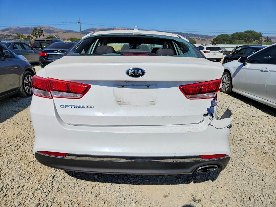 2016 Kia Optima VIN 5XXGT4L31GG055889 COPART salvage auction — REAR END, Ca - Salvage Certificate, sold $1,000 on 2026-07-07 (photo 6)
