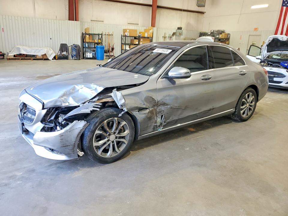 2016 Mercedes-benz C-klasse VIN WDDWF4JB4GR138782 COPART salvage auction — FRONT END, Tx - Salvage Vehicle Title, sold $1,750 on 2026-08-10 (photo 1)