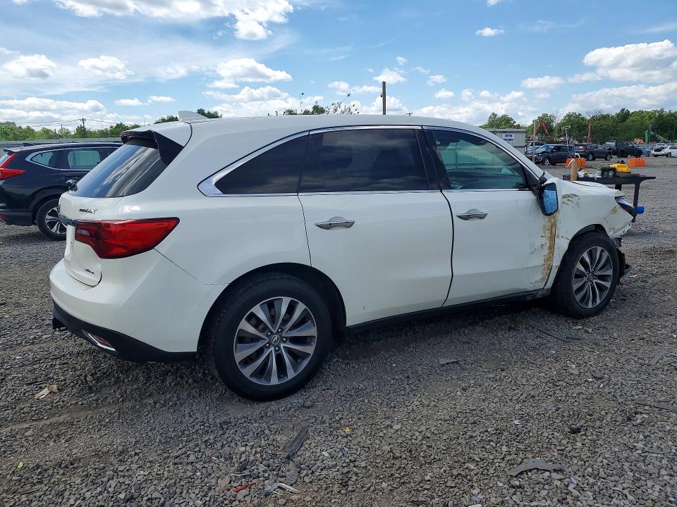2016 Acura VIN 5FRYD4H40GB047125 COPART salvage auction — FRONT END, NJ - CERT OF TITLE-SALVAGE, sold $3,750 on 2026-07-28 (photo 3)