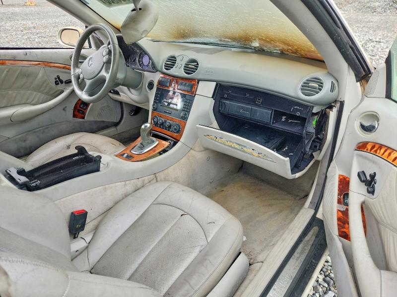 2005 Mercedes-benz Clk-klasse VIN WDBTK65G45T045303 COPART salvage auction — Burn Engine, Ga - Salvage/Fire Damage, sold $200 on 2026-07-28 (photo 8)
