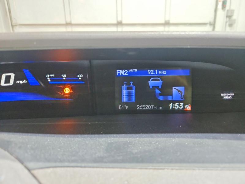 2012 Honda Civic hybrid VIN JHMFB4F23CS011165 COPART salvage auction — FRONT END, Nh - Certificate Of Title, sold $100 on 2026-07-09 (photo 9)