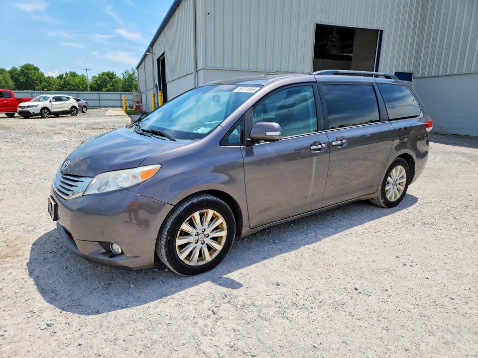 2013 Toyota Sienna VIN 5TDDK3DC9DS069158 COPART salvage auction — FRONT END, Ny - Mv-907A Salvage Certificate, sold $3,250 on 2026-07-06 (photo 1)