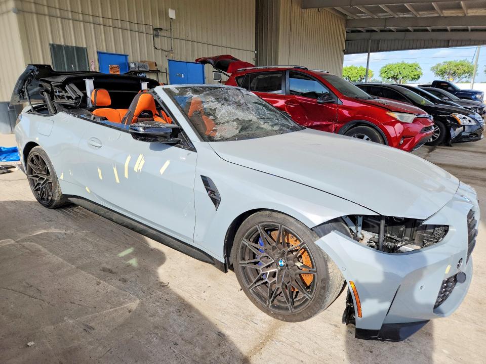 2022 BMW M4 VIN WBS33BA01NCJ47540 COPART salvage auction — SIDE, Fl - Cert Of Title Slvg Rebuildable, sold $17,300 on 2026-07-15 (photo 4)