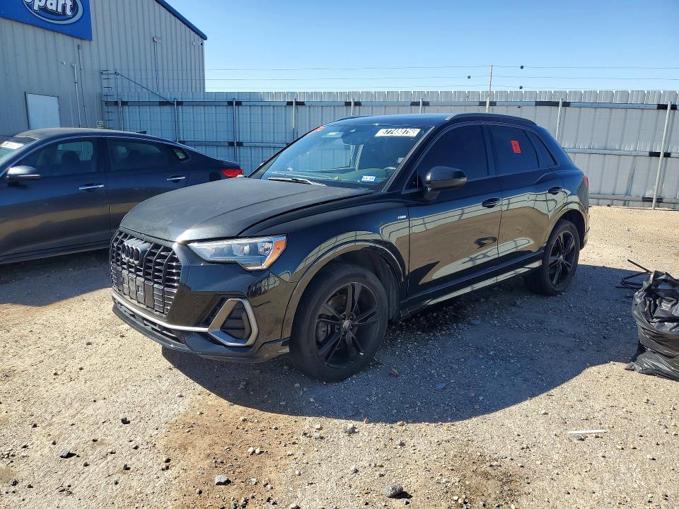 2020 Audi Q3 VIN WA1DECF3XL1110083 COPART salvage auction — SIDE, TX - CERT OF TITLE-REBUILT SALVAGE, sold $2,550 on 2026-07-14 (photo 1)