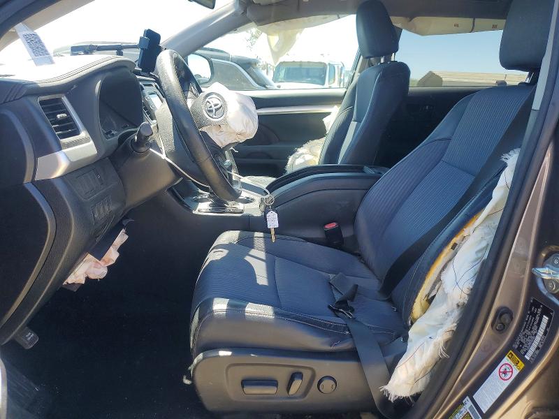 2015 Toyota Highlander VIN 5TDZKRFHXFS045908 COPART salvage auction — FRONT END, Ca - Salvage Certificate, sold $4,000 on 2026-07-07 (photo 7)