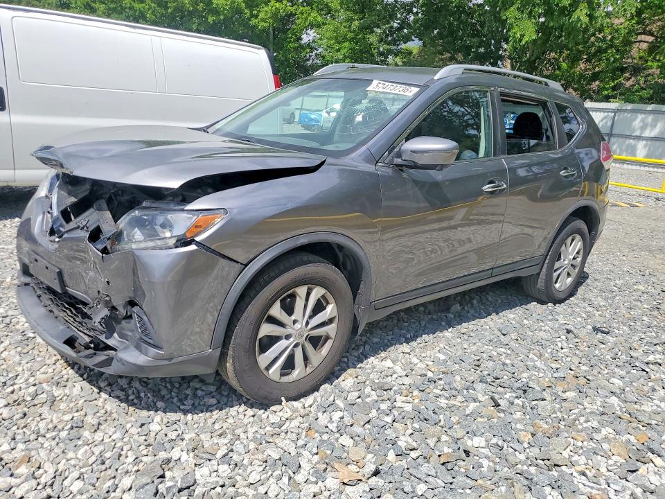 2016 Nissan Rogue VIN KNMAT2MV5GP723857 COPART salvage auction — FRONT END, Ma - Cert Of Title-Reconstrctd Coll, sold $525 on 2026-07-15 (photo 1)