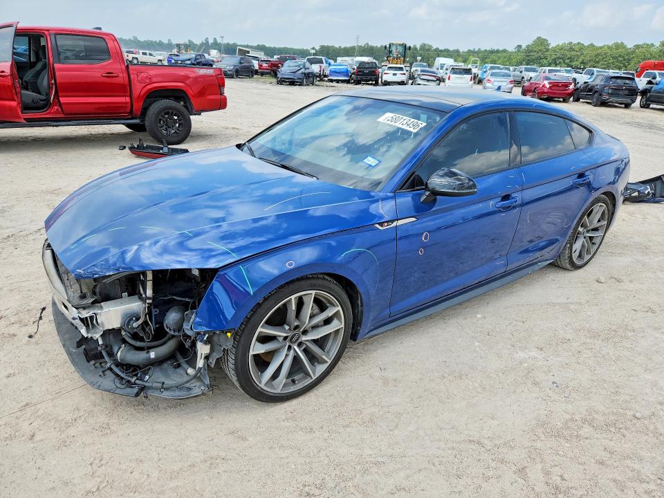 2019 Audi VIN WAUENCF52KA057323 COPART salvage auction — FRONT END, Tx - Salvage Vehicle Title, sold $8,200 on 2026-07-31 (photo 1)