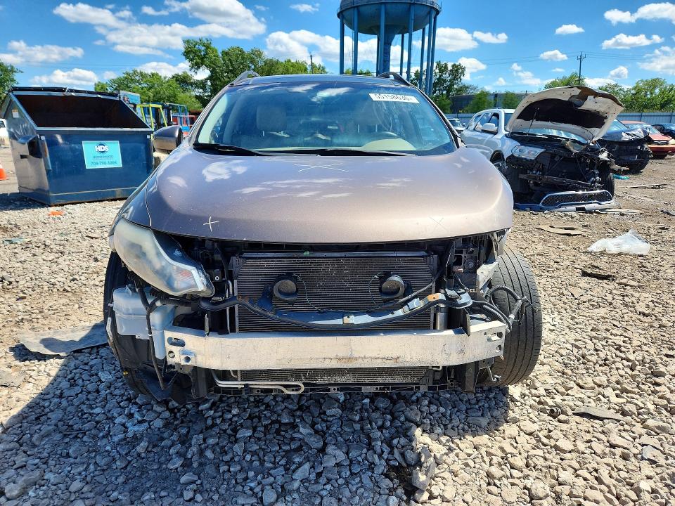 2010 Nissan Murano VIN JN8AZ1MU8AW005334 COPART salvage auction — FRONT END, Il - Salvage Certificate, sold $275 on 2026-07-06 (photo 5)