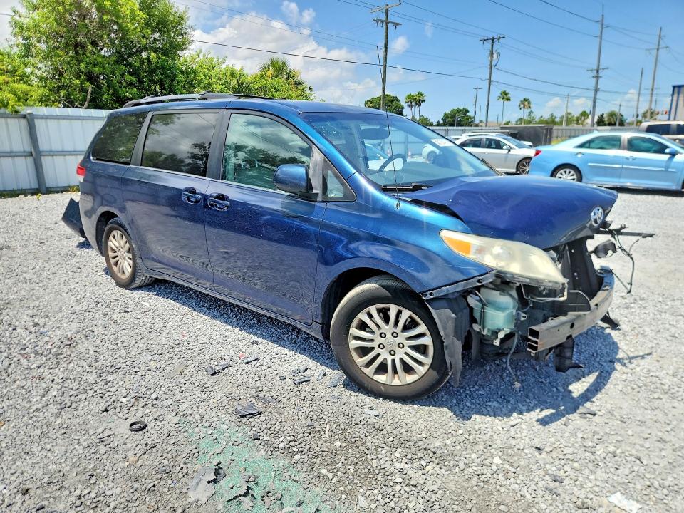 2011 Toyota Sienna VIN 5TDYK3DC9BS085181 COPART salvage auction — FRONT END, Fl - Certificate Of Destruction, sold $1,500 on 2026-07-06 (photo 4)