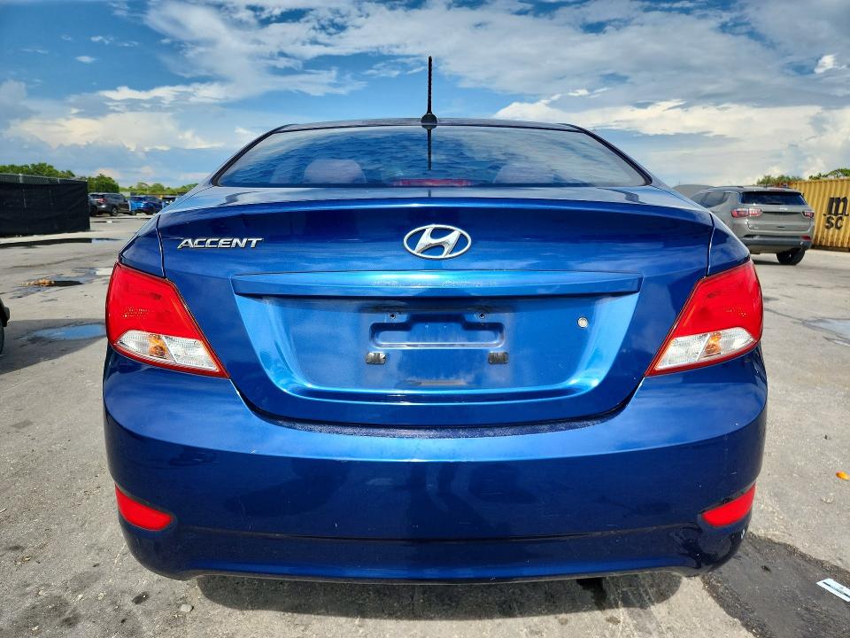 2017 Hyundai Accent VIN KMHCT4AE2HU251737 COPART salvage auction — WATER/FLOOD, Fl - Cert Of Title-Slvg Rebld Flood, sold $725 on 2026-07-14 (photo 6)